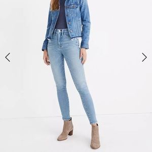 Madewell 10” high-rise skinny jeans in Hamden Wash